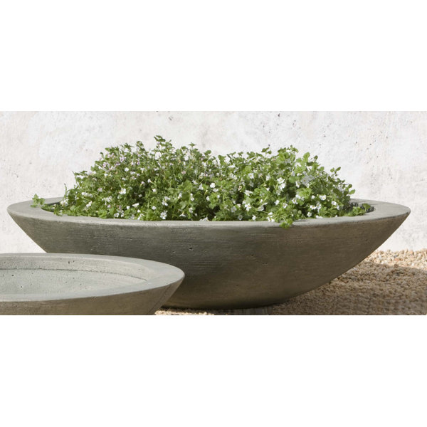 Latitude Run® Low Zen Bowl Cast Stone Pot Planter & Reviews Wayfair